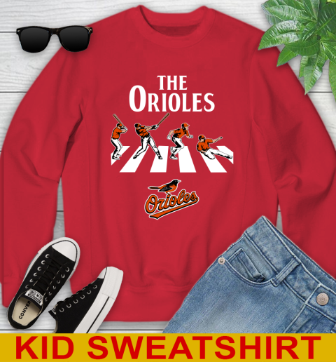 MLB Baseball Baltimore Orioles The Beatles Rock Band Shirt Youth Sweatshirt 7