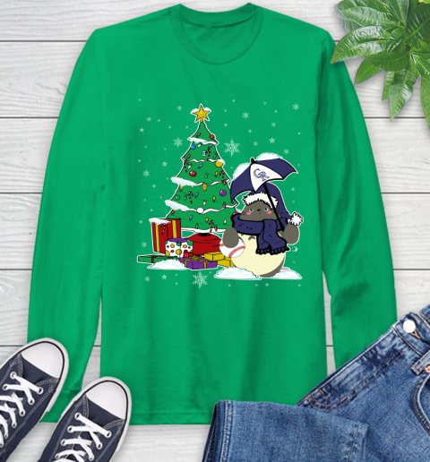 Colorado Rockies MLB Baseball Cute Tonari No Totoro Christmas Sports Long Sleeve T-Shirt 8