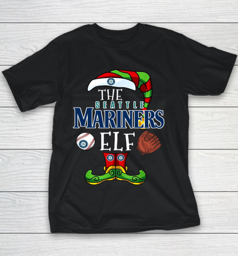 Seattle Mariners Christmas ELF Funny MLB Youth T-Shirt
