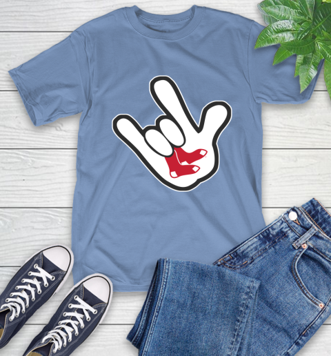 Boston Red Sox MLB Baseball Mickey Rock Hand Disney T-Shirt 11