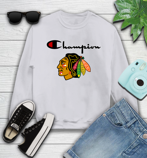 NHL Hockey Chicago Blackhawks Champion Shirt Youth Sweatshirt 2