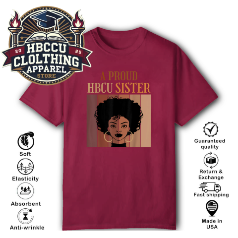 r6se a proud hbcu sister classic t shirt 2 front cardinal HBCU Clothing Apparel