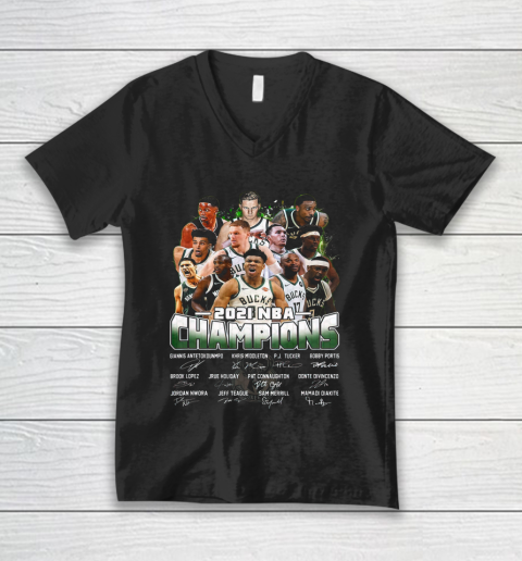 Milwaukee Bucks Championship shirt Milwaukee Basketball Bucks Finals 2021 V-Neck T-Shirt