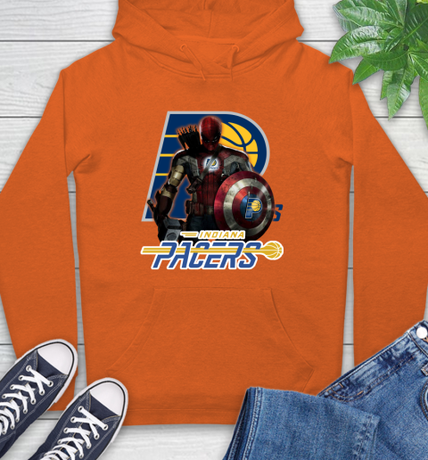 Indiana Pacers NBA Basketball Captain America Thor Spider Man Hawkeye Avengers Hoodie 5