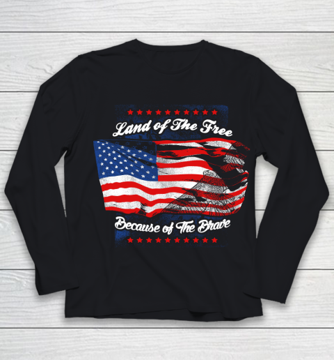 Veteran Shirt Land Of The Free Youth Long Sleeve