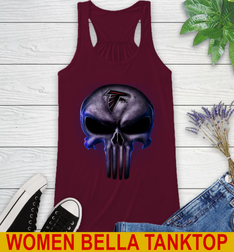 Atlanta Falcons NFL Football Punisher Skull Sports Racerback Tank 2