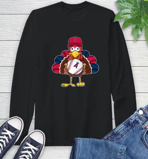 Los Angeles Angels Turkey thanksgiving Long Sleeve T-Shirt 2