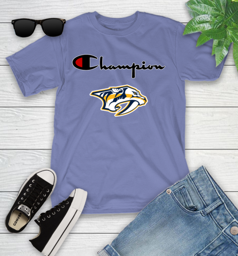 NHL Hockey Nashville Predators Champion Shirt Youth T-Shirt 12