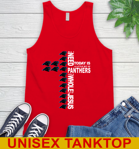 NFL All I Need Today Is A Little Bit Of Carolina Panthers Shirt Tank Top 5