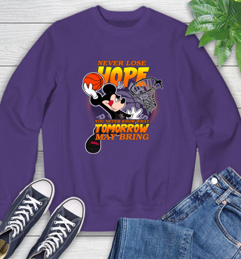 Toronto Raptors NBA Basketball Mickey Disney Never Lose Hope Sweatshirt 4
