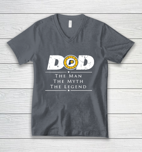 Indiana Pacers NBA Basketball Dad The Man The Myth The Legend V-Neck T-Shirt 4