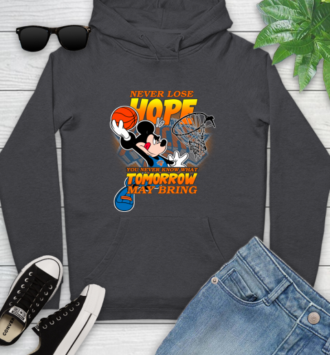 New York Knicks NBA Basketball Mickey Disney Never Lose Hope Youth Hoodie 8