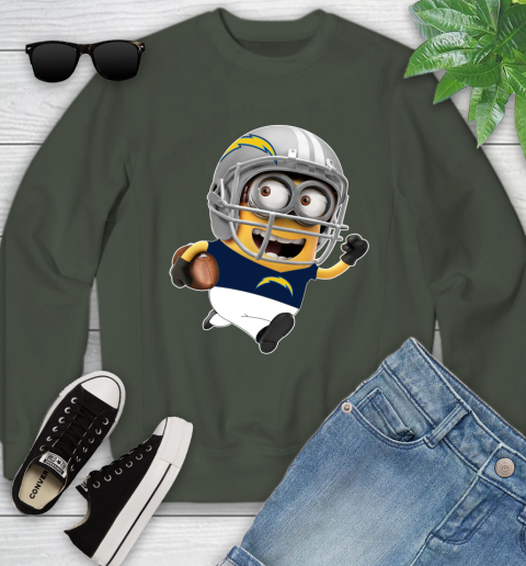NFL San Diego Chargers Minions Disney Football Sports Youth Sweatshirt 10