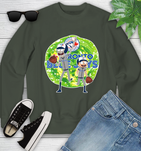 MLB Toronto Blue Jays Rick And Morty Baseball Sports Youth Sweatshirt 10