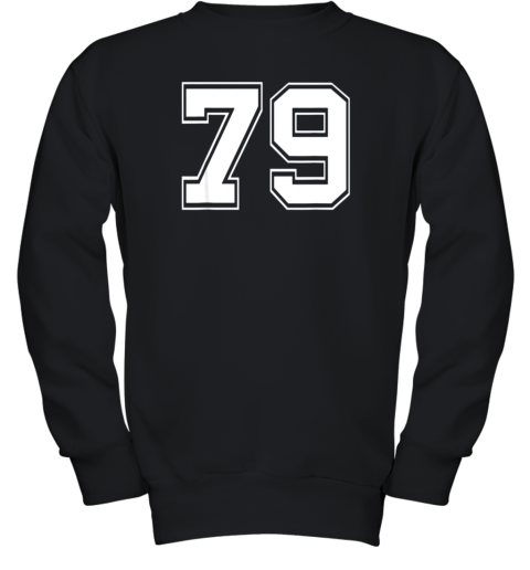 Number 79 Shirt Baseball Football Soccer Fathers Day Gift Youth Sweatshirt