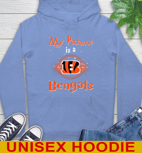 NFL Football Harry Potter My Patronus Is A Cincinnati Bengals Hoodie 11
