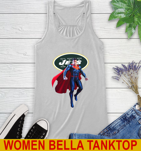 NFL Superman DC Sports Football New York Jets Racerback Tank