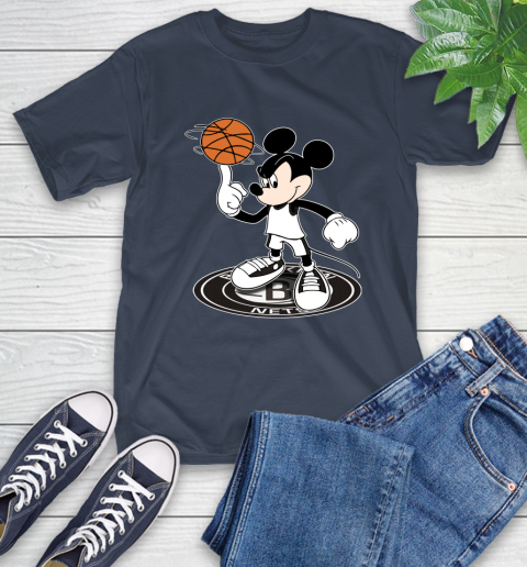 NBA Basketball Brooklyn Nets Cheerful Mickey Disney Shirt T-Shirt 4