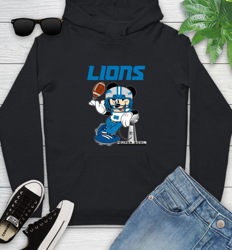 NFL Detroit Lions Mickey Mouse Disney Super Bowl Football T Shirt Youth Hoodie 15