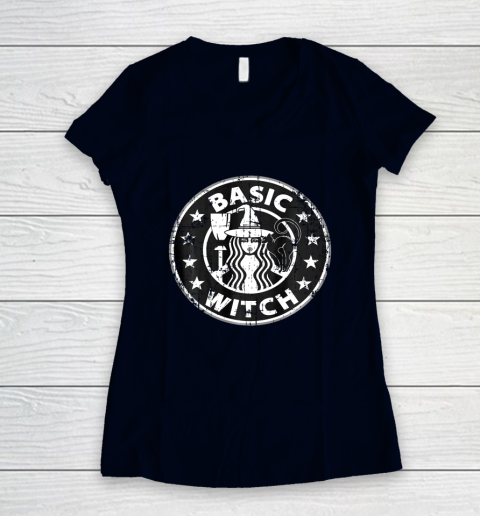 Basic Witch Halloween Vintage Style T Shirt T Shirt.3YSOT0UPCK Women's V-Neck T-Shirt 3