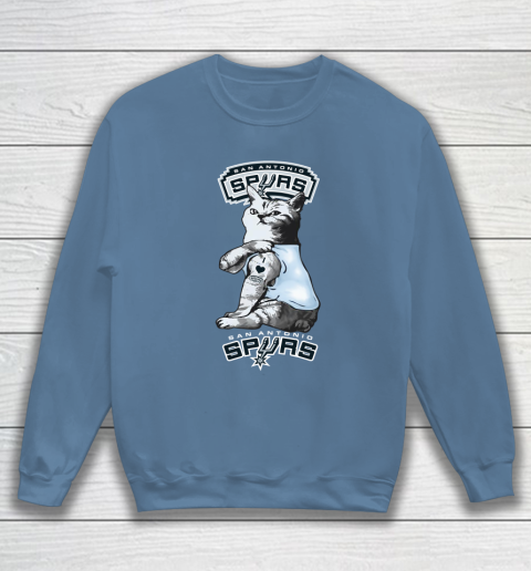 NBA Basketball My Cat Loves San Antonio Spurs Sweatshirt 6