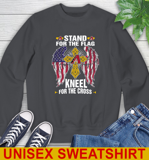 MLB Baseball Arizona Diamondbacks Stand For Flag Kneel For The Cross Shirt Sweatshirt 7
