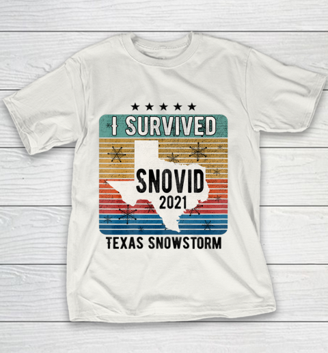 I Survived Snovid 2021 Texas snow Snowstorm Texas Strong Youth T-Shirt