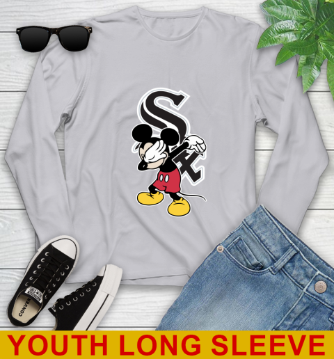 Chicago White Sox MLB Baseball Dabbing Mickey Disney Sports Youth Long Sleeve 6
