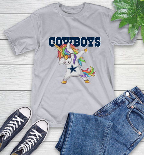 Dallas Cowboys NFL Football Funny Unicorn Dabbing Sports T-Shirt 18