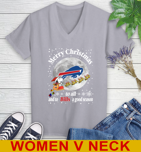 Buffalo Bills Merry Christmas To All And To Bills A Good Season NFL Football Sports Women's V-Neck T-Shirt 4