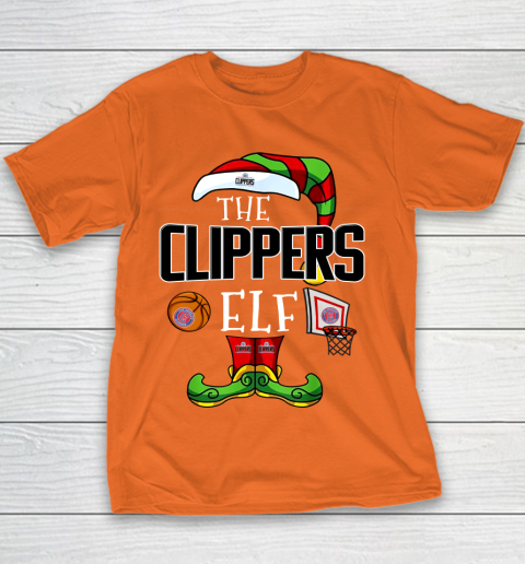 LA Clippers Christmas ELF Funny NBA Youth T-Shirt 4