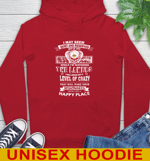 Los Angeles Lakers NBA Basketball If You Mess With Me While I'm Watching My Team Hoodie - Image 11