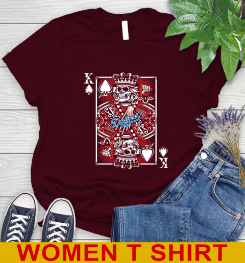 Los Angeles Dodgers MLB Baseball The King Of Spades Death Cards Shirt Women's T-Shirt 6