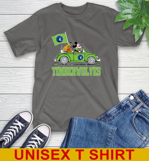 NBA Basketball Minnesota Timberwolves Pluto Mickey Driving Disney Shirt T-Shirt 8
