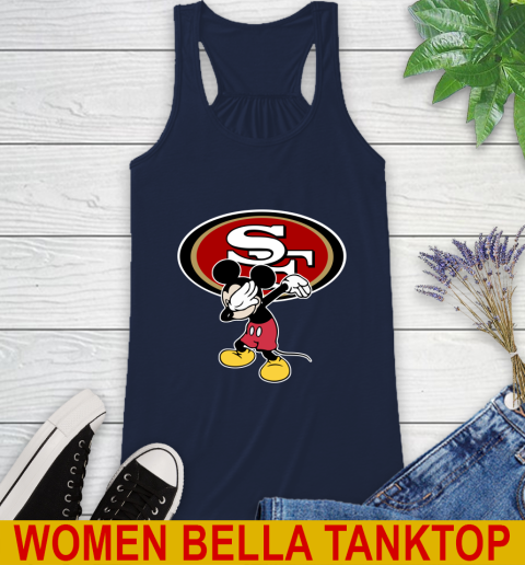 San Francisco 49ers NFL Football Dabbing Mickey Disney Sports Racerback Tank 11