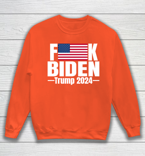 Fuck Biden American Flag Trump 2024 Sweatshirt 3