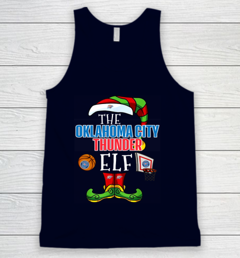 Oklahoma City Thunder Christmas ELF Funny NBA Tank Top 2