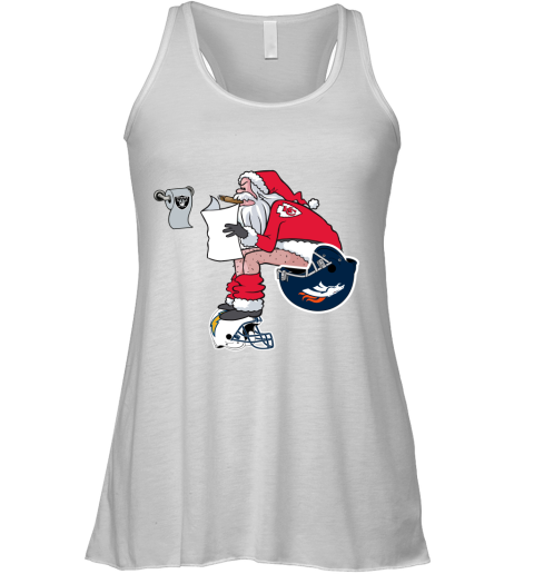 Santa Claus Kansas City Chiefs Shit On Other Teams Christmas Racerback Tank