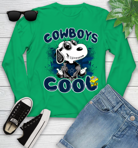 NFL Football Dallas Cowboys Cool Snoopy Shirt Youth Long Sleeve 6