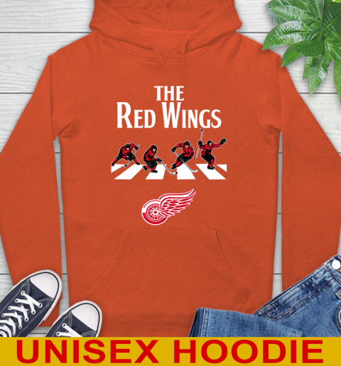 NHL Hockey Detroit Red Wings The Beatles Rock Band Shirt Hoodie 4