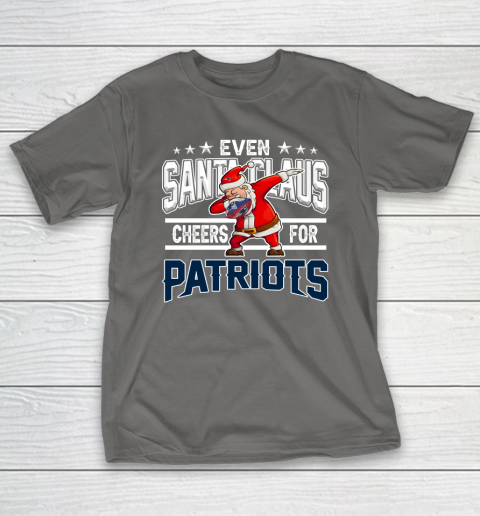 New England Patriots Even Santa Claus Cheers For Christmas NFL T-Shirt 8