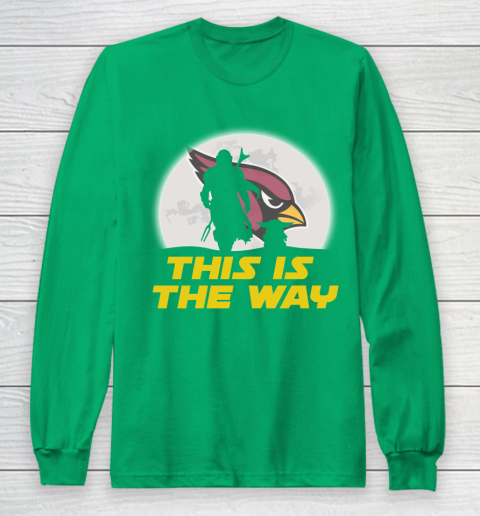 Arizona Cardinals NFL Football Star Wars Yoda And Mandalorian This Is The Way Long Sleeve T-Shirt 4