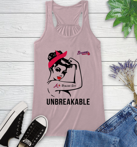 MLB Atlanta Braves Girl Unbreakable Baseball Sports Racerback Tank 5