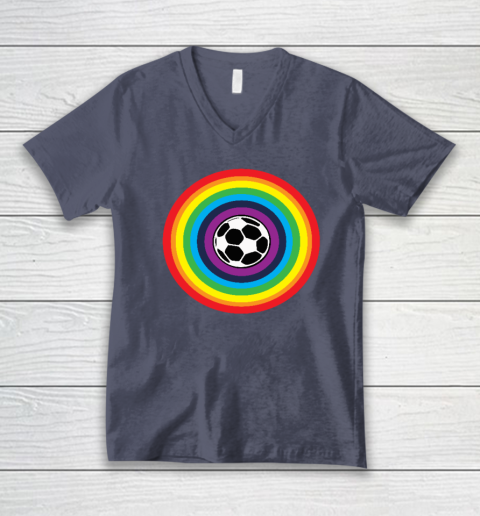 Grant Wahl Rainbow Shirt LGBT Rainbow Colours Soccer Football Worldcup 2022 Qatar V-Neck T-Shirt 6