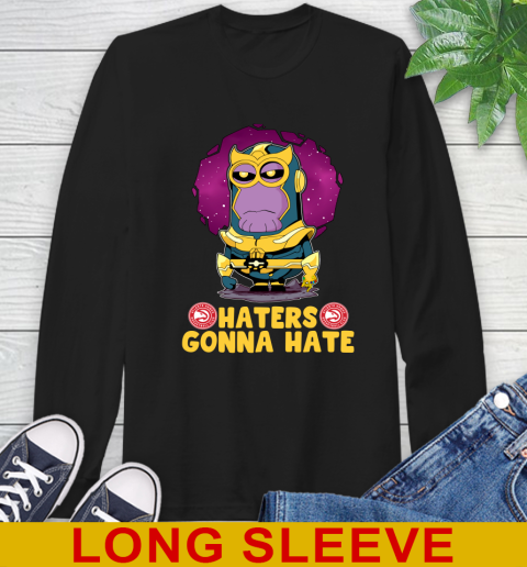 NBA Basketball Atlanta Hawks Haters Gonna Hate Thanos Minion Marvel Shirt Long Sleeve T-Shirt 2