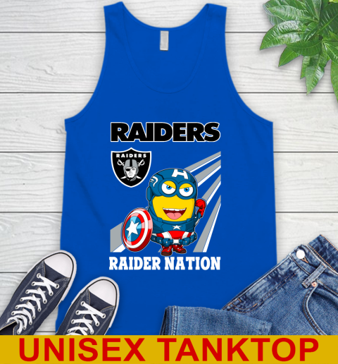 NFL Football Oakland Raiders Captain America Marvel Avengers Minion Shirt Tank Top 4