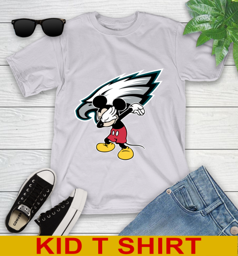 Philadelphia Eagles NFL Football Dabbing Mickey Disney Sports Youth T-Shirt 5