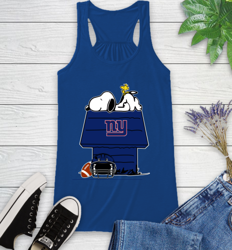 New York Giants NFL Football Snoopy Woodstock The Peanuts Movie Racerback Tank 9