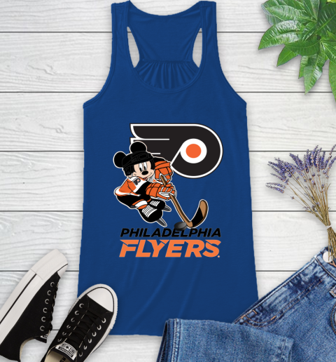 NHL Philadelphia Flyers Mickey Mouse Disney Hockey T Shirt Racerback Tank 9