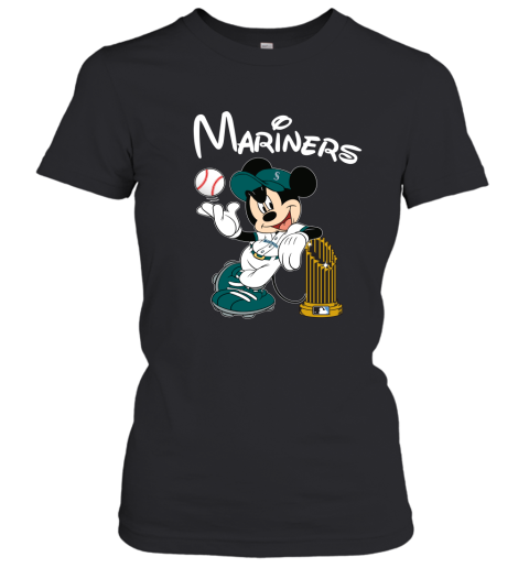 Seattle Mariners Mickey Taking The Trophy MLB 2019 Women's T-Shirt